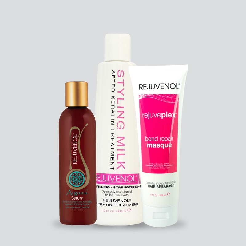 Kit to restore strength and elasticity to hair.